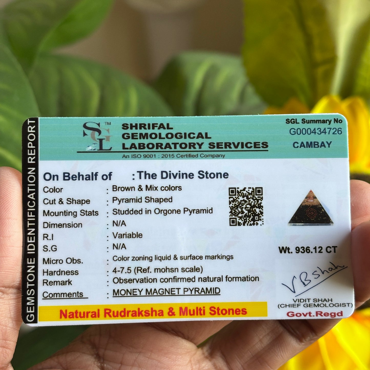 Money Magnet Pyrite Pyramid.