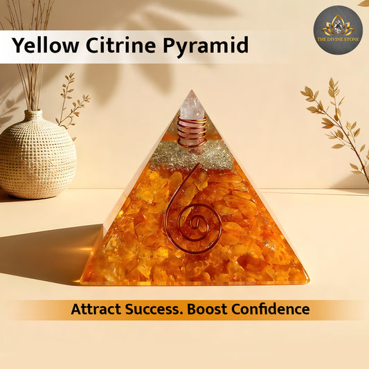 Yellow Citrine Pyramid