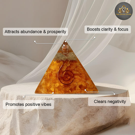 Yellow Citrine Pyramid